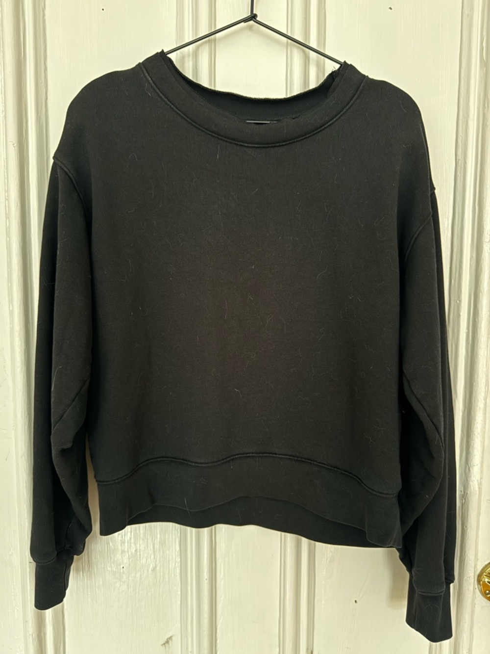 MATE the Label Black Organic Cotton Crewneck Sweatshirt - Women’s Medium